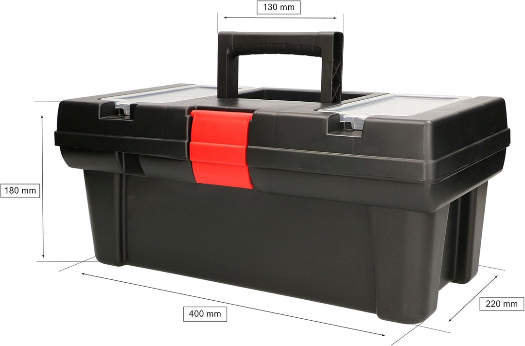 KOTARBAU® Werkzeugkoffer Koffer 16" Werkzeugkasten Organizer Schrauben mit 2 Zusatzfächern, Koffer 1