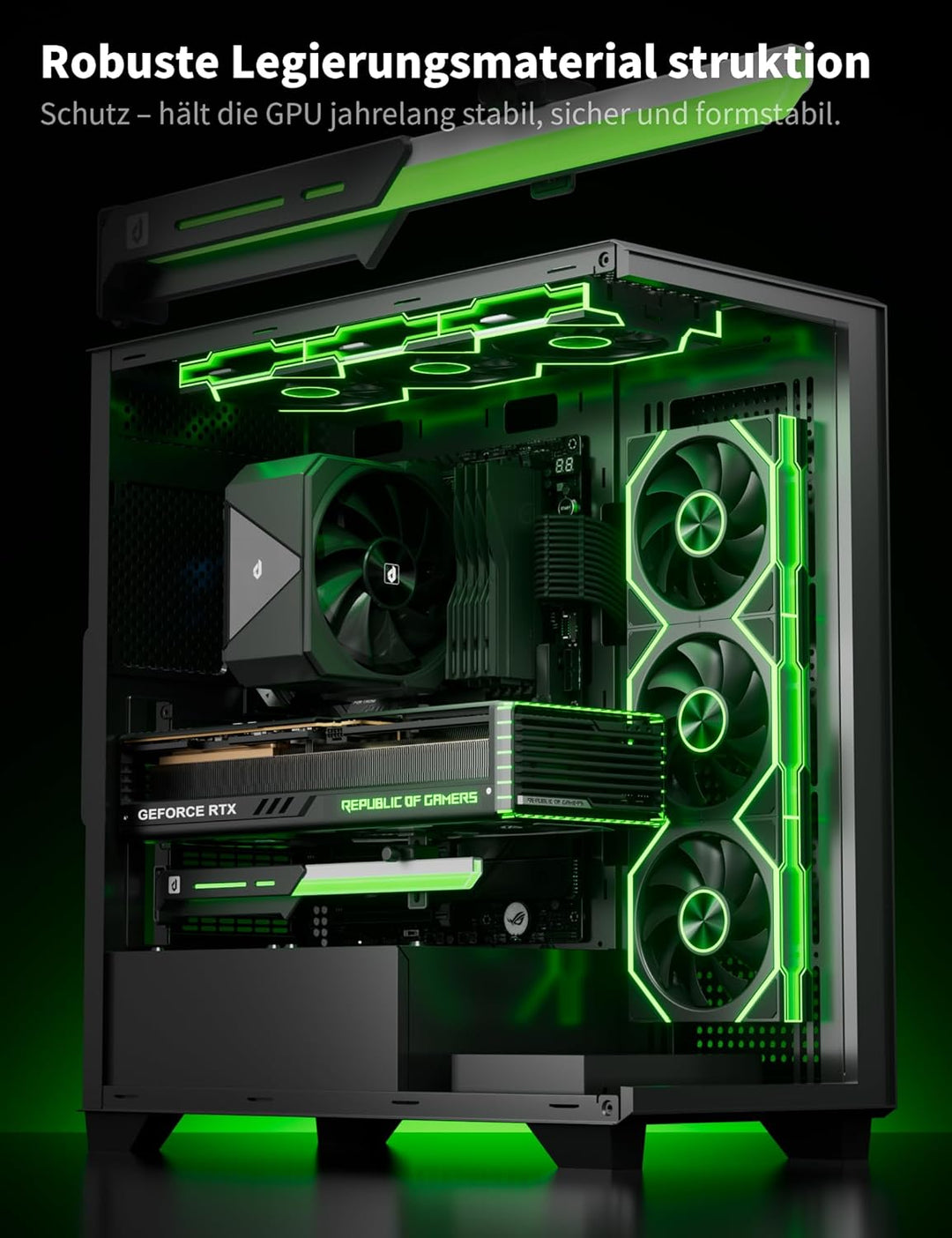 upHere GPU Halterung,ARGB Grafikkarten Halter/GPU Support mit 5V-ARGB-Beleuchtung,Verstellbare Grafi
