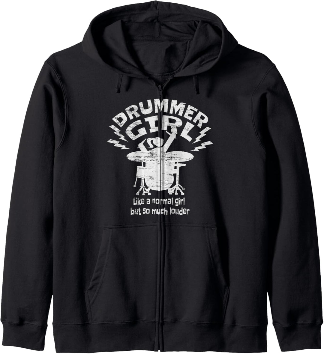 Drummer Girl Für Schlagzeuger Frauen & Mädchen Drummer Girls Kapuzenjacke