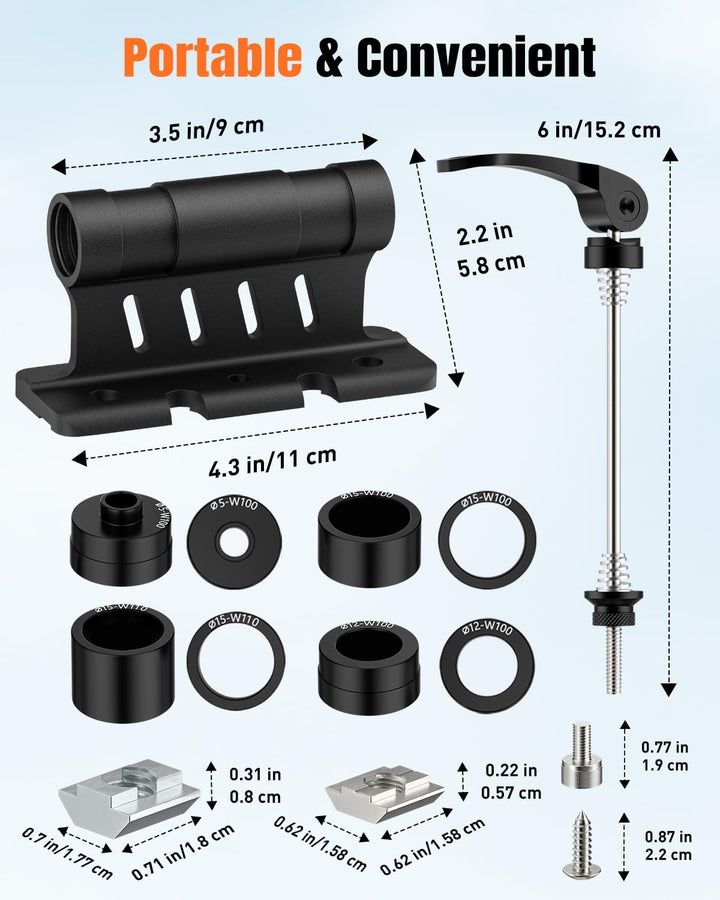 Pawfly Fahrrad Gabelhalter aus Aluminiumlegierung, Frontgabel Montageblock Schnellspanner-Kit, Schne