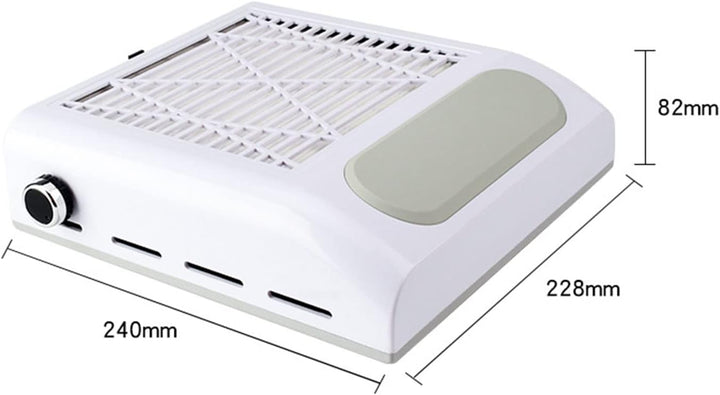 80W Profi Staubabsaugung für Nägel, Weiss Nagelstaubsauger Absaugung Nägel mit Wiederverwendbarem Fi