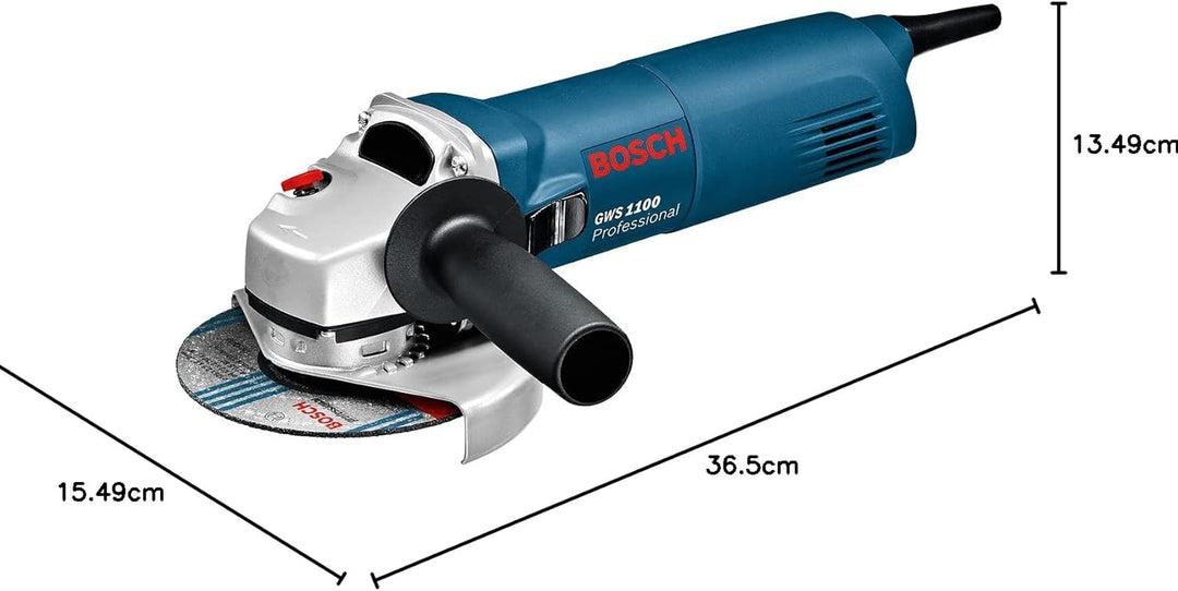 Bosch Professional GWS 1100 Winkelschleifer mit SDS Click im Karton, 0601822400 Basic Single