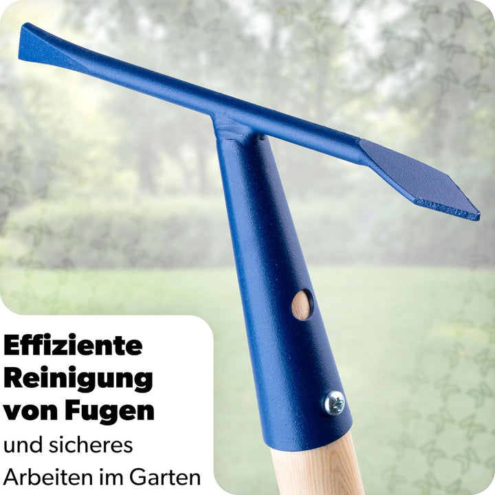 KADAX Moosschaber mit langen Klingen, Fugenkratzer mit langem Stiel aus Holz, Fugenreiniger zum Entf