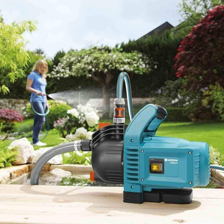 Gardena 01717-61 Gartenpumpe 3000/4 SET, 600 W, türkis, schwarz, Orange