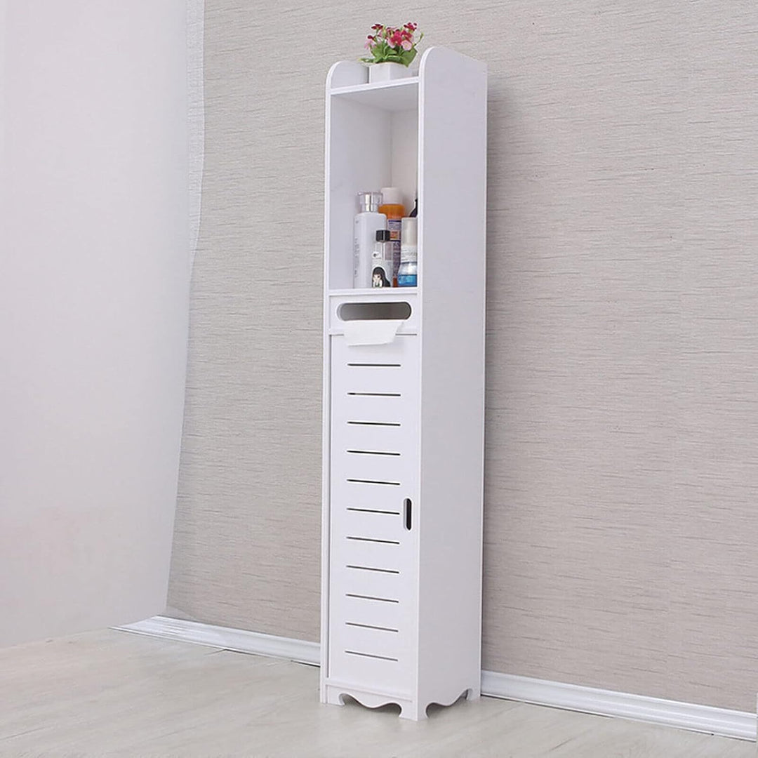 Kaichenyt Aufbewahrungsschrank Schmal, mit 3 Fächern Badschrank Schmal für Flur Küche Bad Wohnzimmer