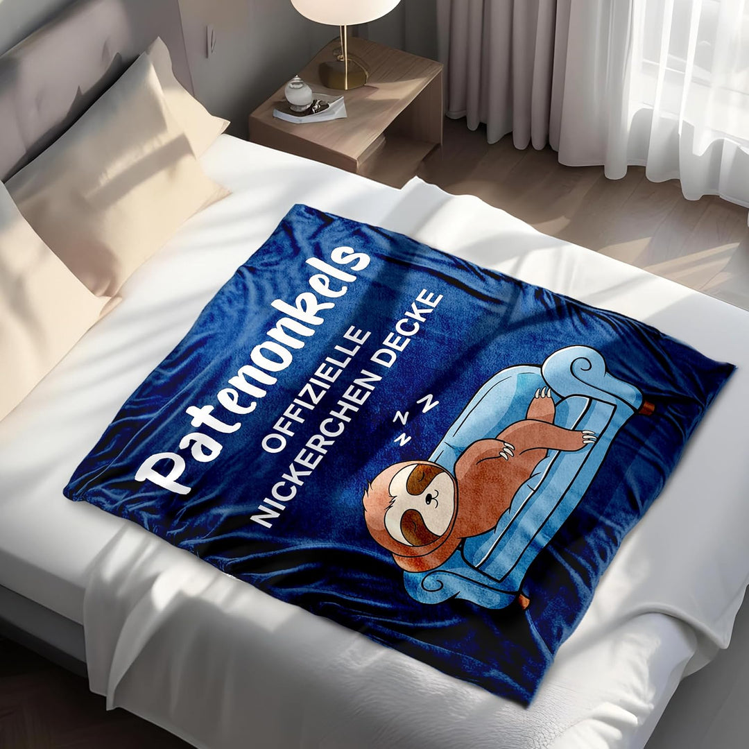 Patenonkel Geschenk - Kuscheldecke, Patenonkel Geschenke Geburtstag, Geburtstagsgeschenk, Patenonkel