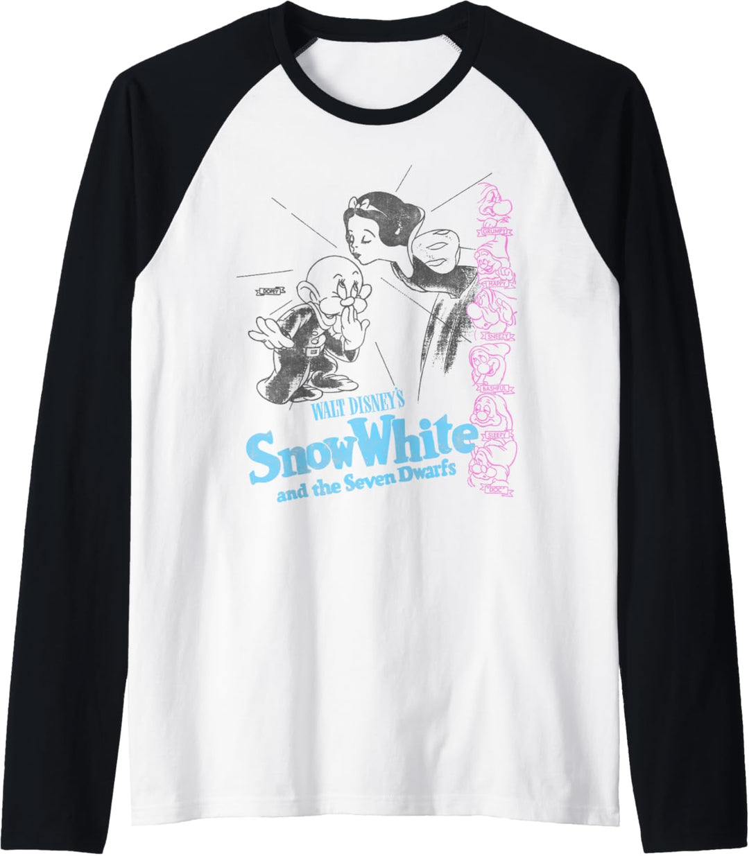 Disney Prinzessin Schneewittchen und die sieben Zwerge Filmposter Raglan