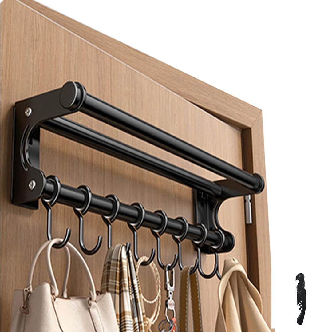 küchenhalterung für küchenhelfer, Hängende Topf Rack, Platzsparende Küchenutensilien Rack mit Haken,