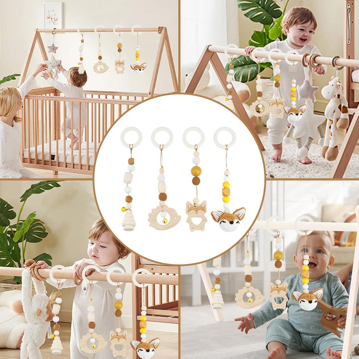 Spielbogen Baby Spielzeug ab 0 Monate 4 Stück Spielebogen Babies Toys Spielbögen Baby Gym Anhänger H