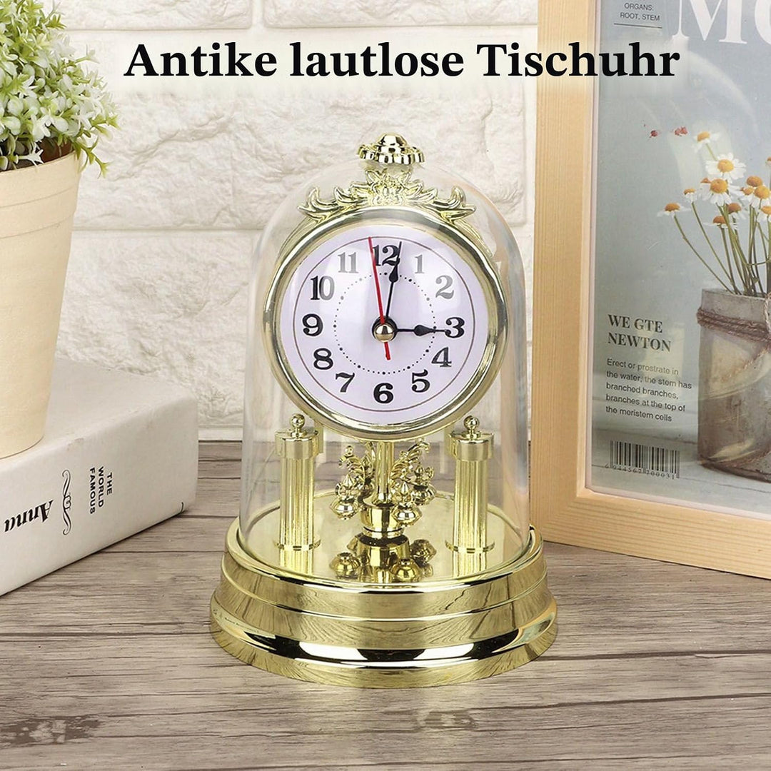 Mumusuki Tischuhren, Standuhr Nostalgisch Deko Vintage Wohnzimmer Uhr mit Haube Kunststoff Uhr zum H