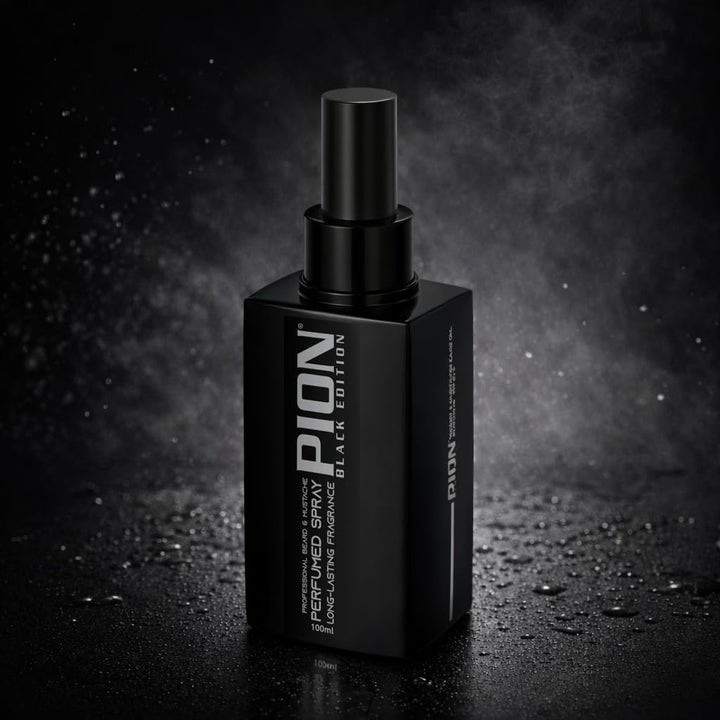 PION Black Edition Parfümspray für Bart & schnurrbart – maskuliner duft und pflege in einer flasche