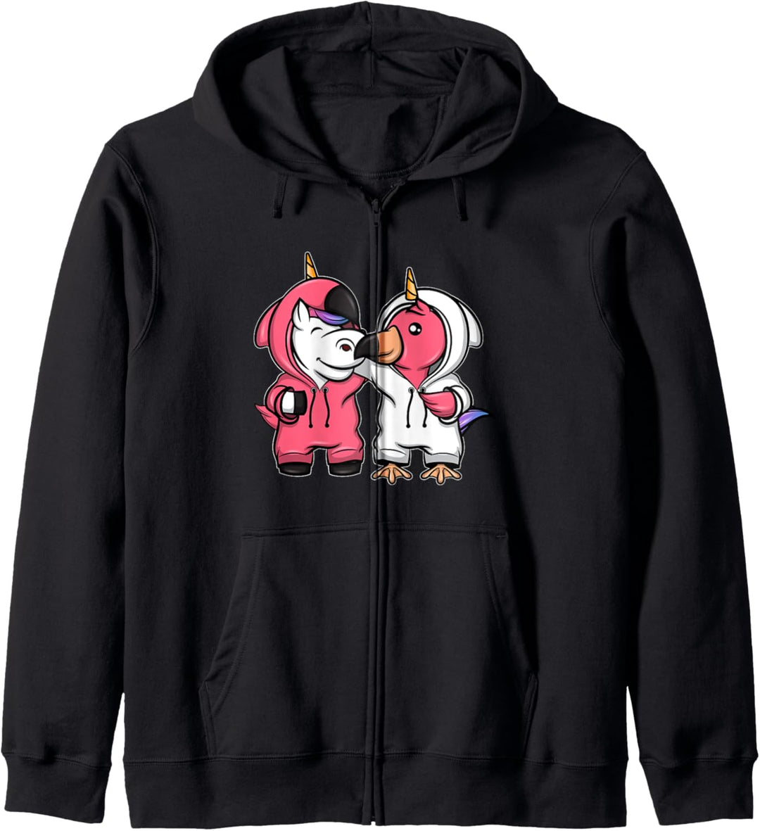 Niedlicher Flamingo Süsses Einhorn Für Beste Freundinnen Kapuzenjacke