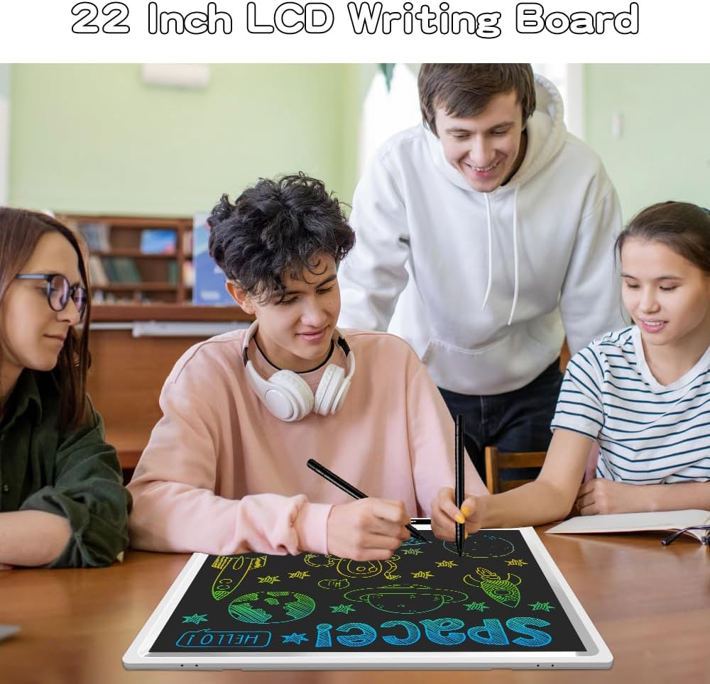 LCD-Schreibtablett, 22 Zoll Dual Colorful Screen Writing Doodle Board Elektronischer digitaler Schre
