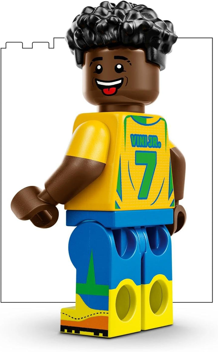 LEGO Editions Vini Jr. – Fussball-Highlights Spielzeug - 3D Modellbau mit Minifigur zum Sammeln - Ki