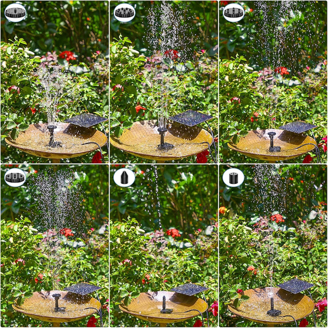 AISITIN Solar Springbrunnen für Aussen 1.5W DIY Solarbrunnen für Draussen 2025 Upgrade Solarpumpe mi