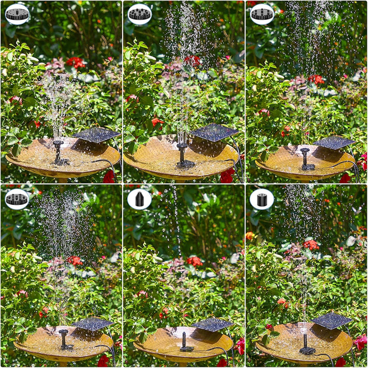 AISITIN Solar Springbrunnen für Aussen 1.5W DIY Solarbrunnen für Draussen 2025 Upgrade Solarpumpe mi