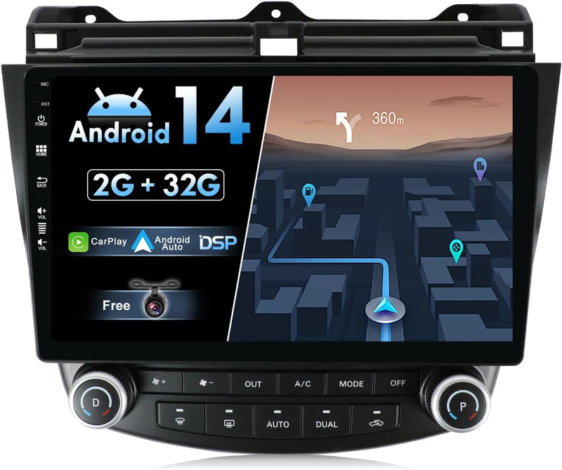JOYX Android 12 Autoradio Passt für Honda Accord 7th (2002-2007) Mit 2.5D - Rückfahrkamera Canbus KO