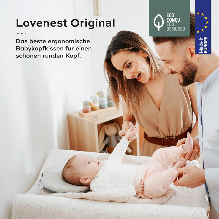 Babymoov Lovenest Orginal Smokey Baby Kopfkissen gegen Plagiozephalie, von einem franz. Kinderarzt e