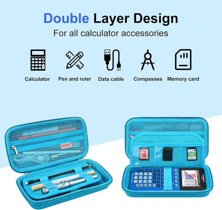 BOVKE Robuste Taschenrechner-Tasche für Texas Instruments TI-84 Plus CE Farbgrafiktaschenrechner/TI-