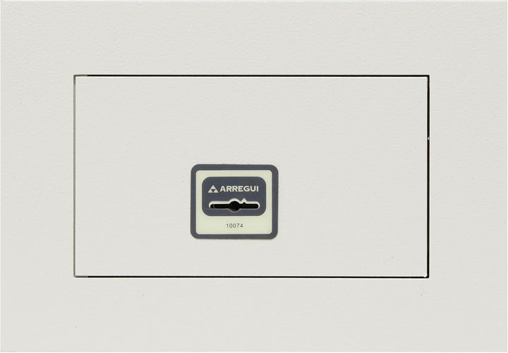 ARREGUI 271300 Wandtresor, 5 mm dick, Schlüsselschloss, 18x26x15 cm, 4L, hellgrau 18 x 26 x 15 cm, 1