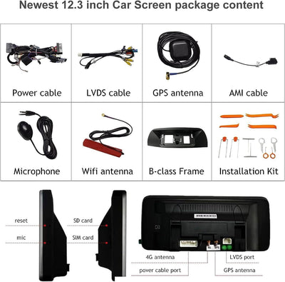 Ninetom Android 13 Autoradio 10,25 Zoll Touchscreen mit kabellosem Carplay und Android Auto für 2013