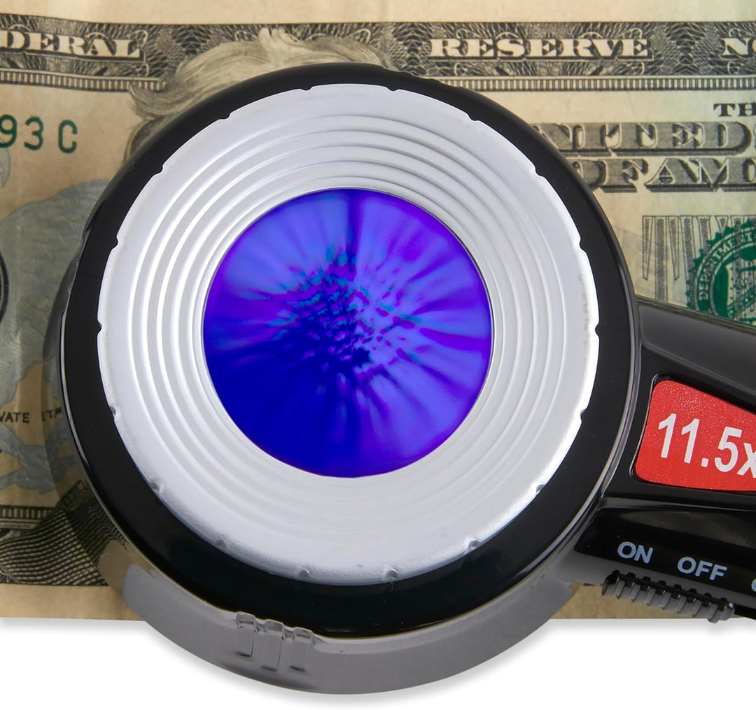 Carson CP-45 MeasureLoupe 11,5x Messlupe mit LED, UV-Licht und Messskala Single, Single