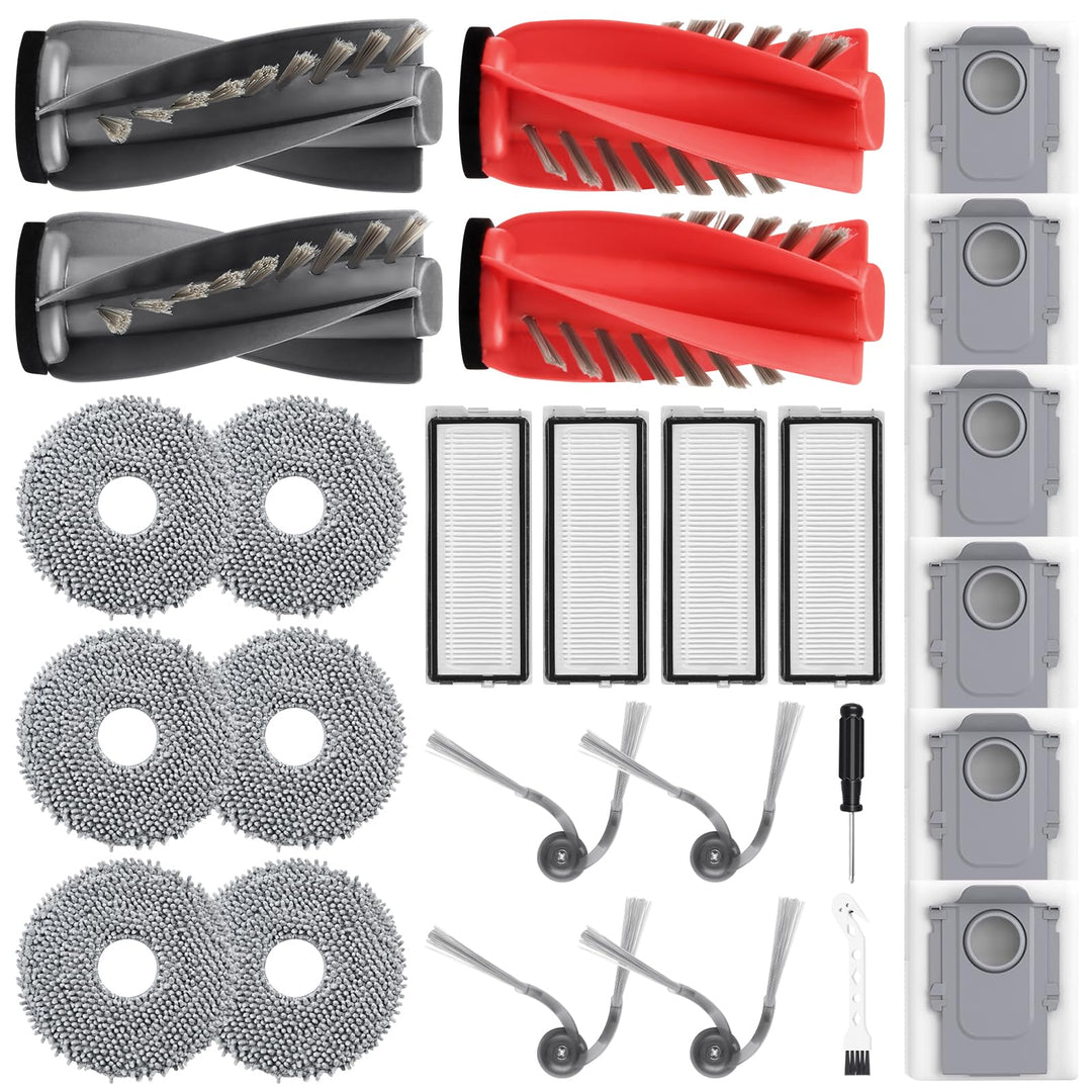 26 Stück Zubehör für Roborock Qrevo Curv/Qrevo Edge S5A/Qrevo Edge/Qrevo Curv S5X/Qrevo S5V Saugrobo