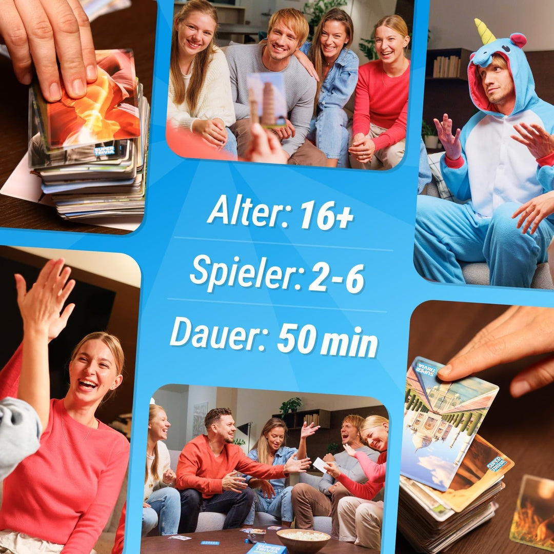 The World Game Super Quiz - Deutsche Version - Trivial Gesellschaftsspiele für Erwachsene mit 1200 F
