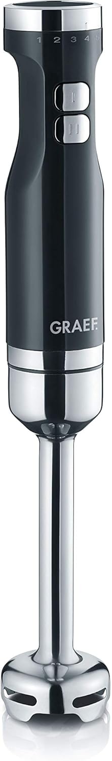 Graef HB502EU Stabmixer 800W Schneebesenaufsatz, Turbofunktion Schwarz