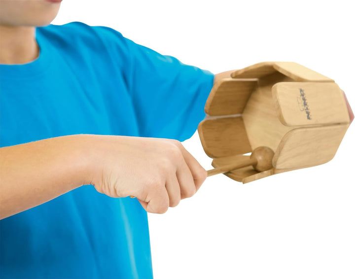 Nino Percussion Wood Stirring Drum - Grosses Musikinstrument für Kinder ab 4 Jahren - Inklusive Holz