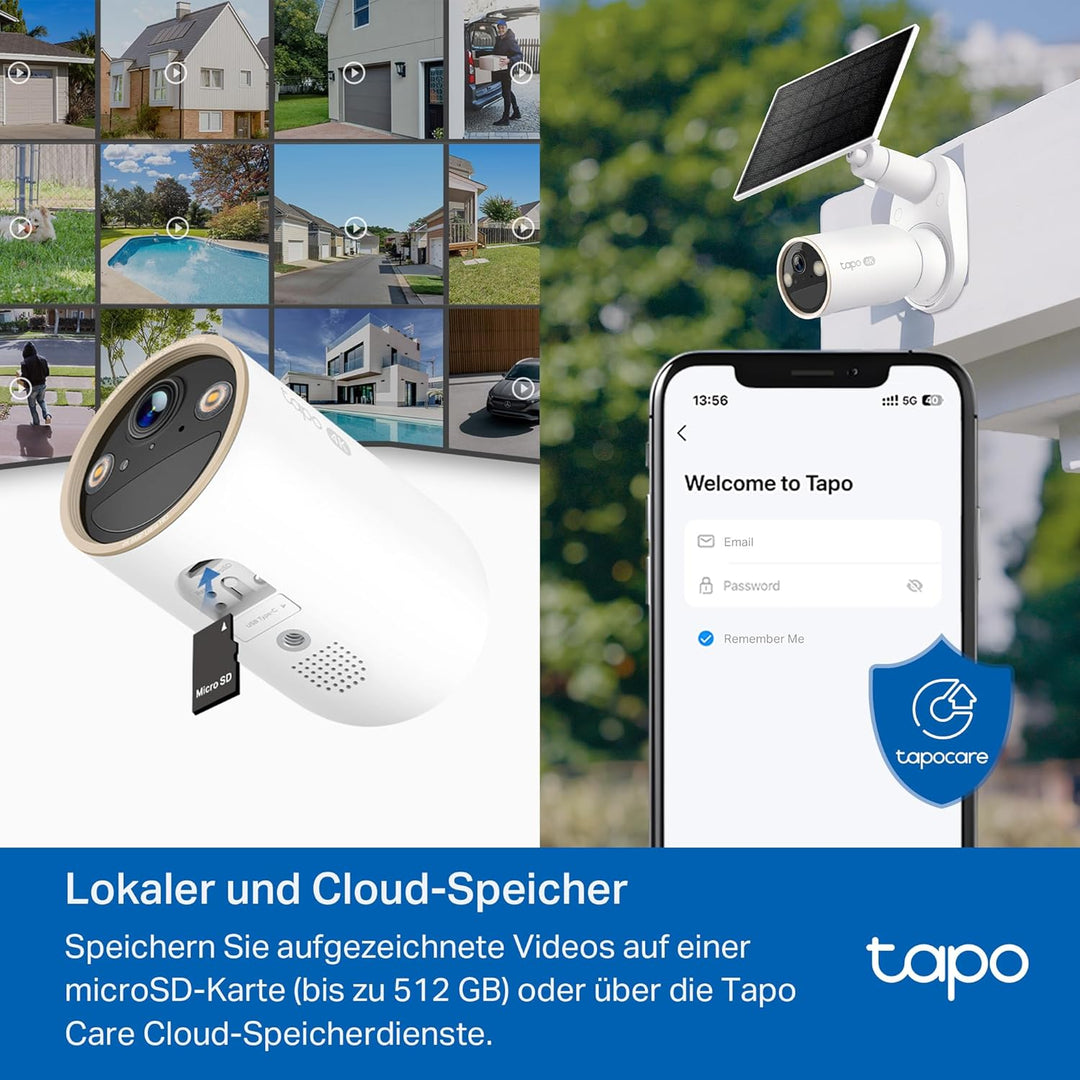 Tapo C460 KIT 4K 8MP Solar Überwachungskamera Aussen Akku, Starlight-Farb-Nachtsicht, Dual-Band WLAN