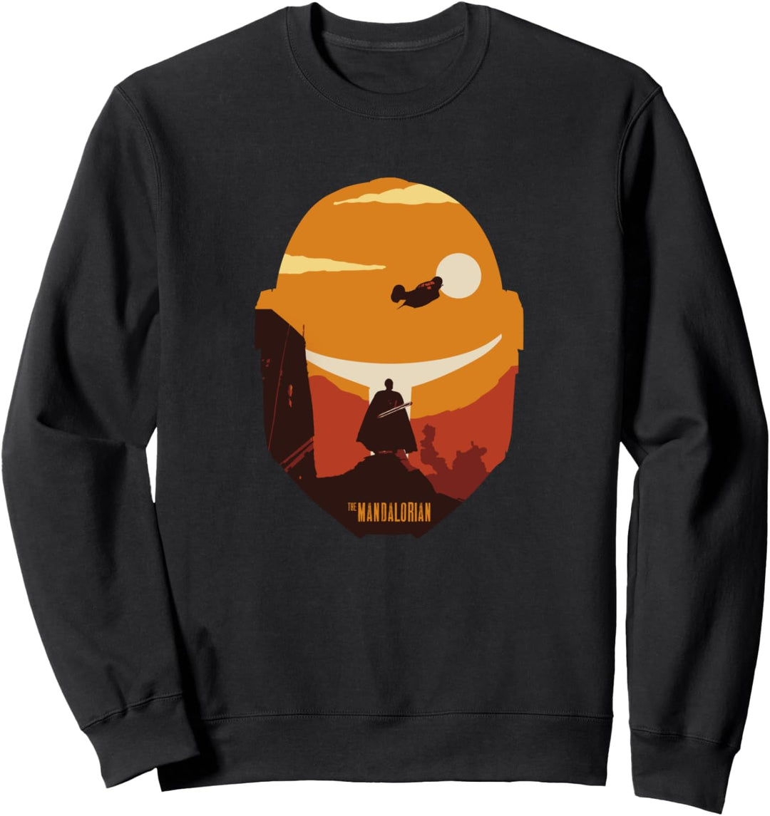 Star Wars The Mandalorian Moff Gideon Sunset Helmet Fill Sweatshirt