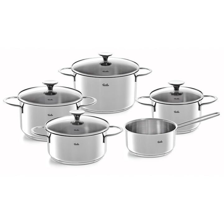 Fissler Copenhagen / Edelstahl-Topfset, 5-teilig, Kochtopf-Set, Töpfe mit Glas-Deckel, Induktion, al