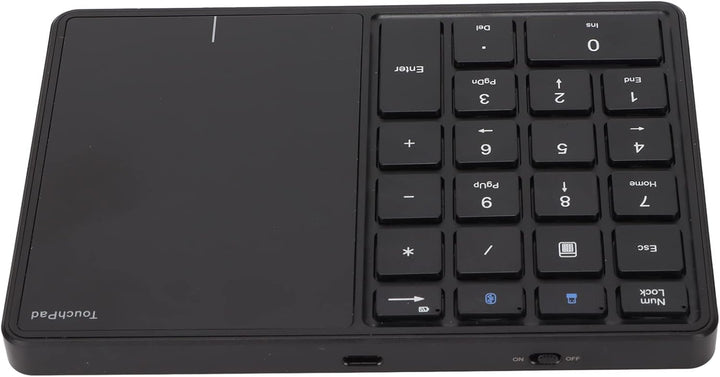 Haofy Numerisches Keypad 21 Tasten mit Touchpad, 500-mAh, Bluetooth & 2,4G, Plug-and-Play für, macOS