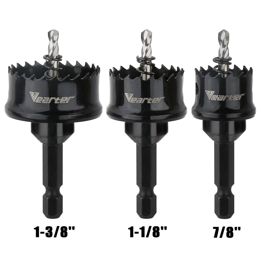 Bi-Metall-Lochsägen-Set, 3-teilig, 2,2 cm bis 3,5 cm M42 Bimetall-Lochsägen-Set, dünnwandiger Kobalt