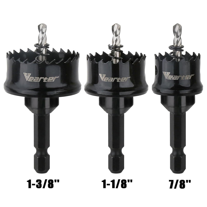 Bi-Metall-Lochsägen-Set, 3-teilig, 2,2 cm bis 3,5 cm M42 Bimetall-Lochsägen-Set, dünnwandiger Kobalt