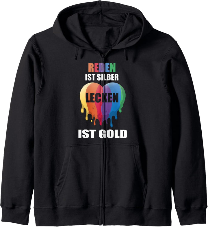 Reden Ist Silber Lecken Ist LGBT Gay Pride Lesbisch Kapuzenjacke
