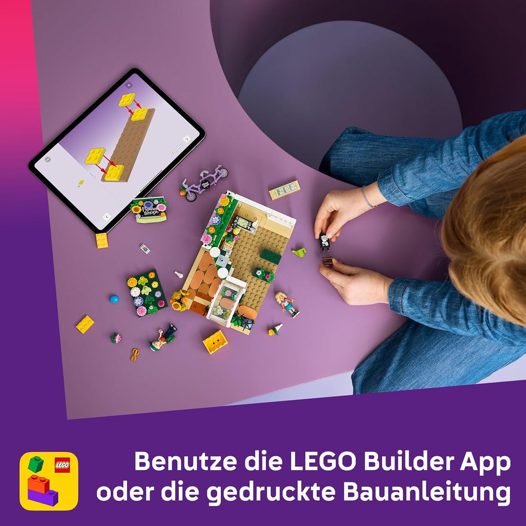 LEGO Friends Kreativer Blumenladen - Miniatur Spielset mit Kunstblumen, Vasen & Blumensträussen, 2 M