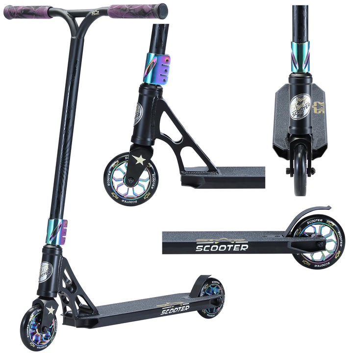 STAR SCOOTER Pro Sport Freestyle Kick Stunt Scooter für Kinder ab 7 Jahre, Erwachsene | 110 120mm Pr