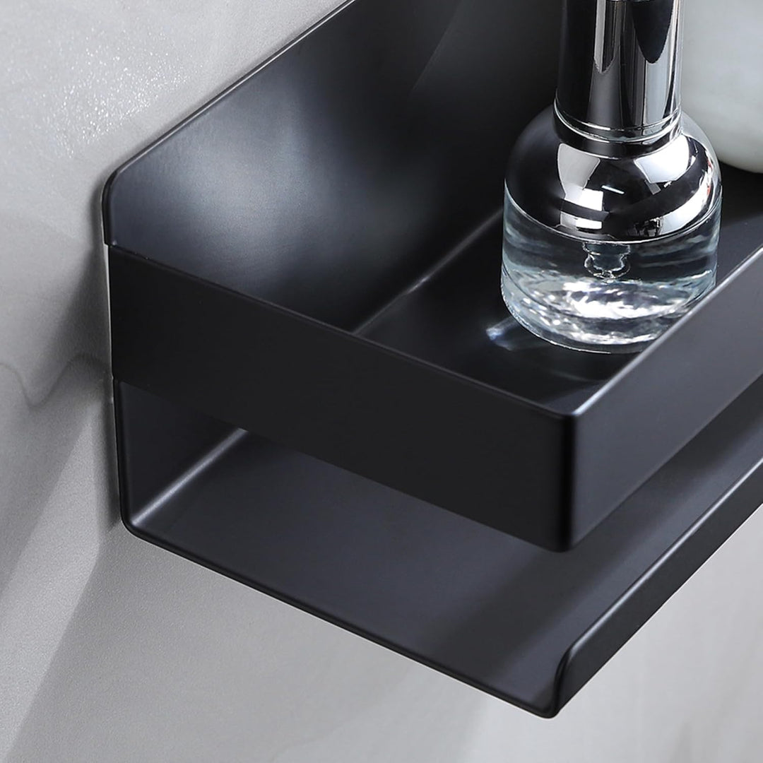 Schwarz Selbstklebender Korb-1 Duschregal Ohne Bohren Edelstahl Duschablage Badregal Shampoo Halteru