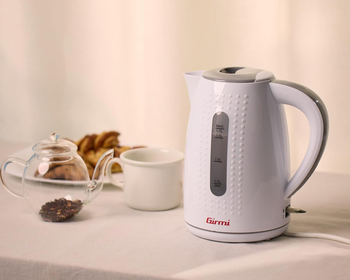 Girmi BL2201 Wasserkocher Cordless, 1.7 Lt, 2200W, Weiss Weiss-grau, Weiß-grau