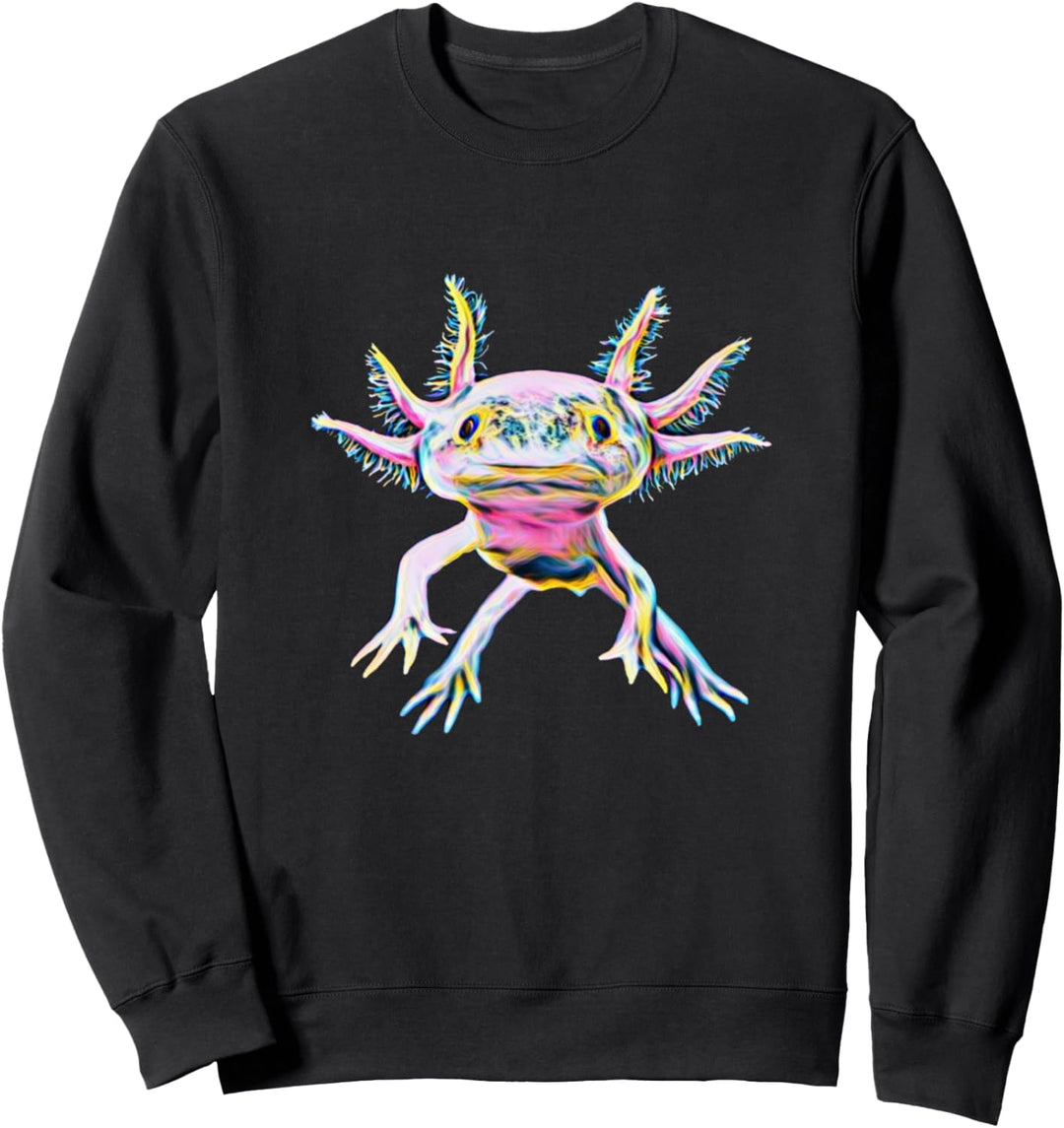 Axolotl Motiv Aquarium Amphibie Design Molch Tiermotiv Sweatshirt