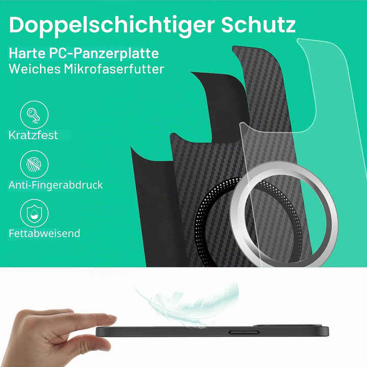 ONES Magnetisch für iPhone 11 Pro Max Ultradünne Hülle, Kompatibel mit MagSafe, Fallschutz in Militä