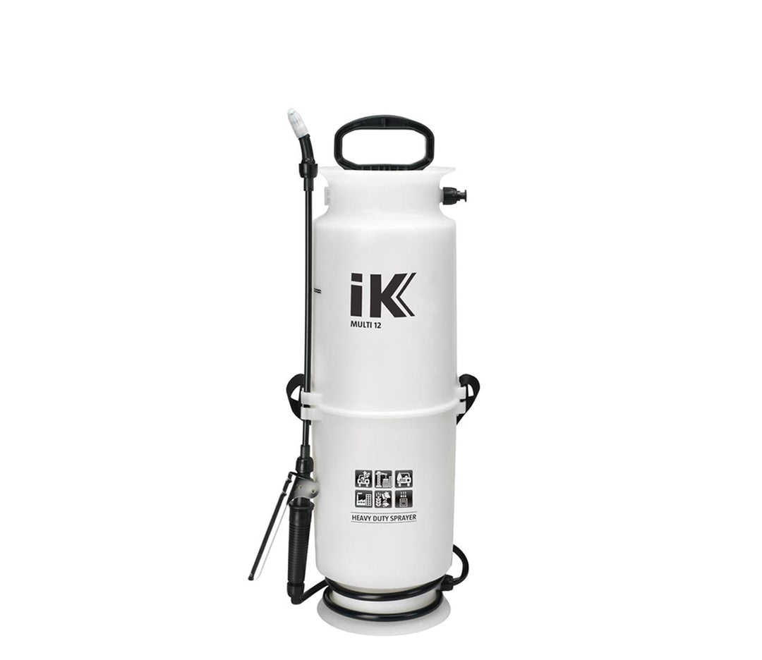 IK MULTI 12 - Drucksprüher Säurebeständig - Metallgriff - Sicherheitsventil - Schultergurt - 12L Beh