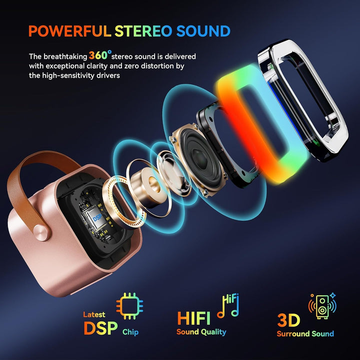 Karaoke-Maschine für Kinder und Erwachsene, tragbares Bluetooth-Mini-Karaoke-Mikrofon, singender Lau