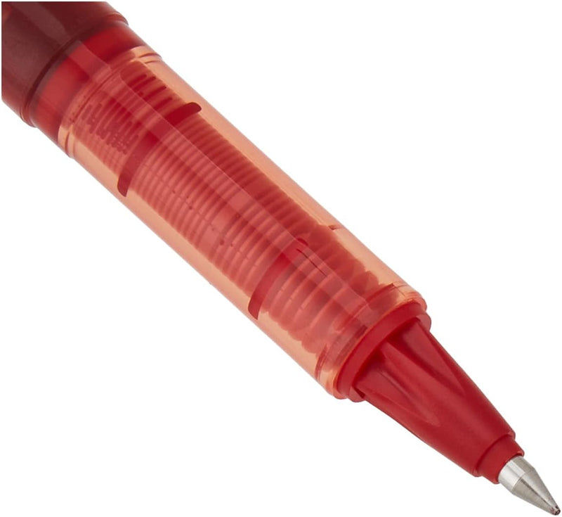 Pilot VB5 Tintenroller 0,5 mm Schreibspitze 0,3 mm Strichbreite 12 Stück rot Rouge, Rouge