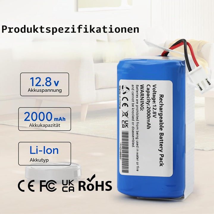K KYUER 2000mAh Saugroboter Ersatzakku für Lefant M320 M210 M210 Pro M210P M210B M213 M213S M1 Robot