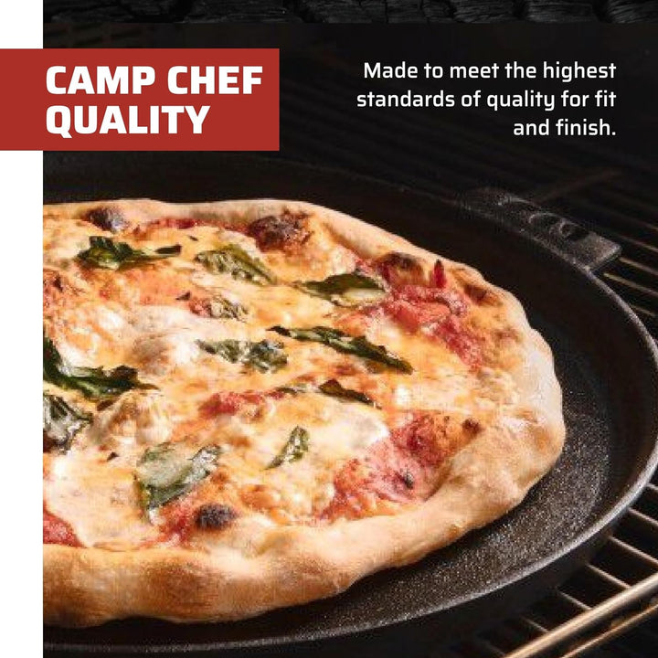 Camp Chef Pizzablech aus Gusseisen Schwarz