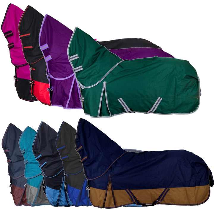 RL24 - Weidedecke Full Neck Basicline 600D Nylonfutter mit Füllung | Pferde Winterdecke | wasserdich