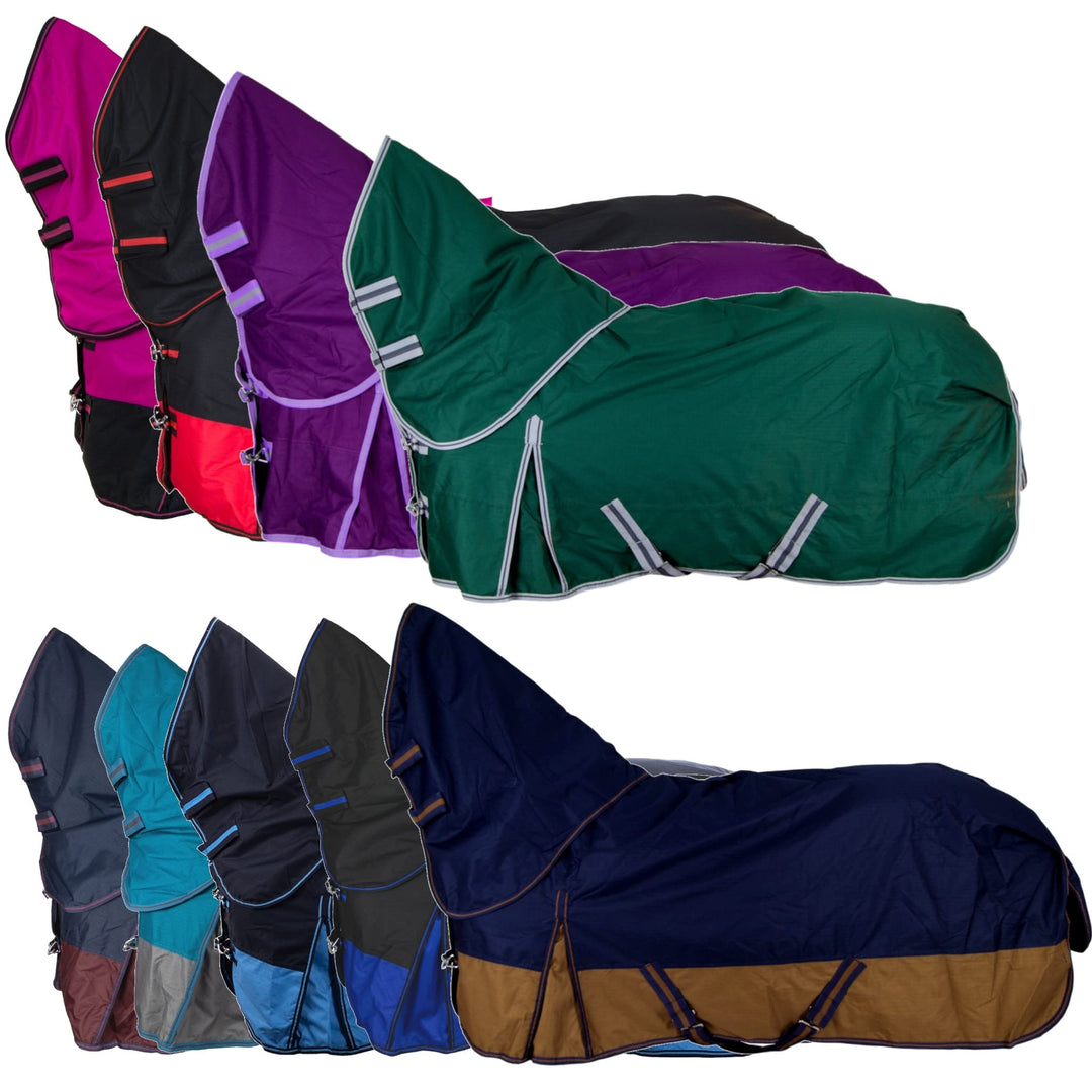 RL24 - Weidedecke Full Neck Basicline 600D Nylonfutter mit Füllung | Pferde Winterdecke | wasserdich